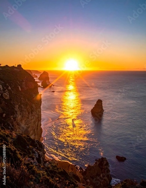 Obraz Dramatic coastal sunset (6)