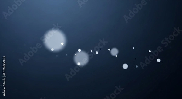 Fototapeta Soft glowing bokeh lights drift across a dark, serene background creating a magical, ethereal ambiance for creative projects.