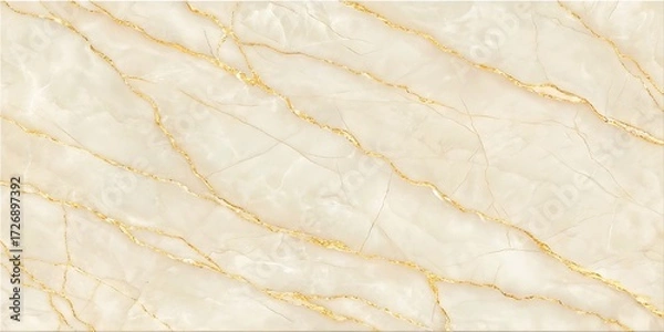 Fototapeta A seamless pattern of creamy mockup white marble with striking diagonal veins of shimmering gold abstract background