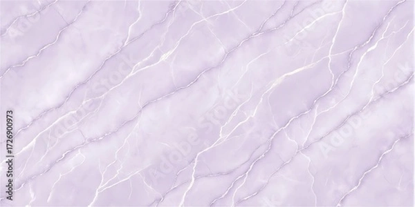 Fototapeta Light Purple Marble Slab with mockup White Veins and Subtle Texture on White Background stone surface