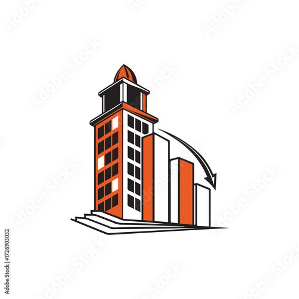 Obraz vector illustration of building