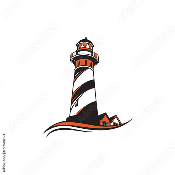Fototapeta lighthouse vector illustration