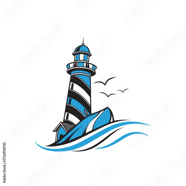Fototapeta lighthouse vector illustration