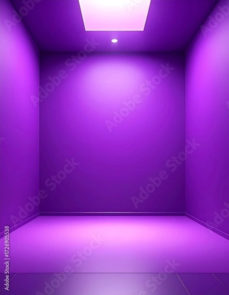 Obraz Empty purple room with light