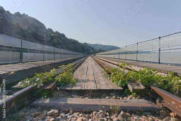 Obraz Train Railway trail, walking experience between Portugal and Spain