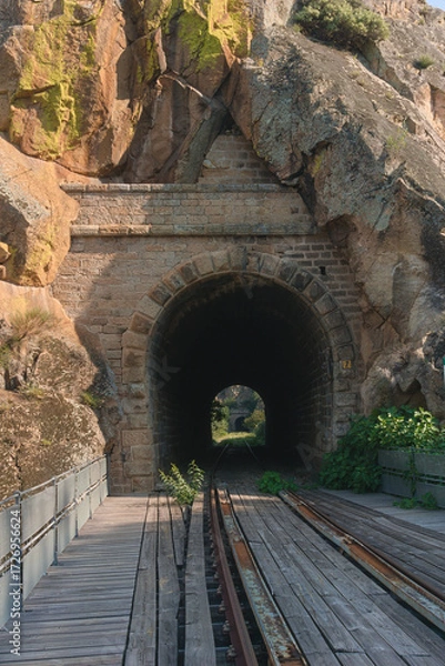 Obraz Train Railway trail, walking experience between Portugal and Spain