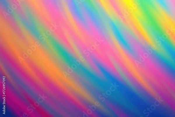 Fototapeta Vibrant rainbow backdrop with blurred streaks of color, ideal for presentations, websites, or design projects, rainbow, abstract, playful
