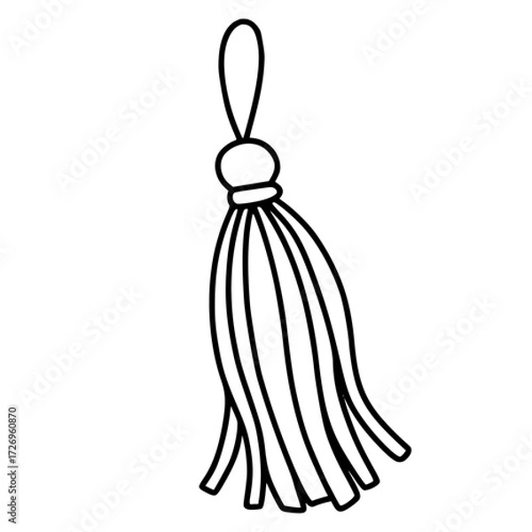 Obraz Creating hanging decoration template embroidery pattern for crafts