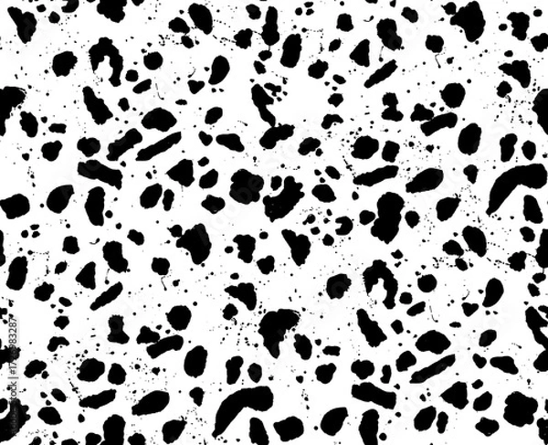 Fototapeta stock photo abstract grunge seamless pattern, black and white geometric texture doodle design 