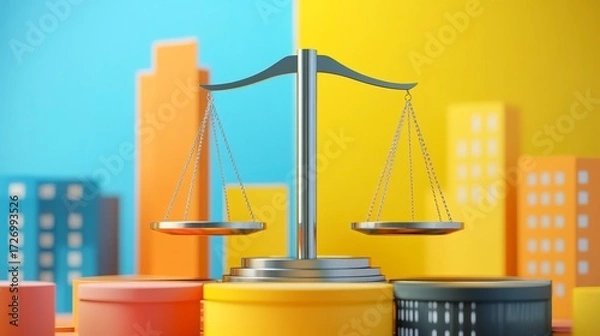 Fototapeta Financial ratios comparison between different industries with emphasis on scale and balance