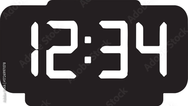 Fototapeta clock vector silhouette