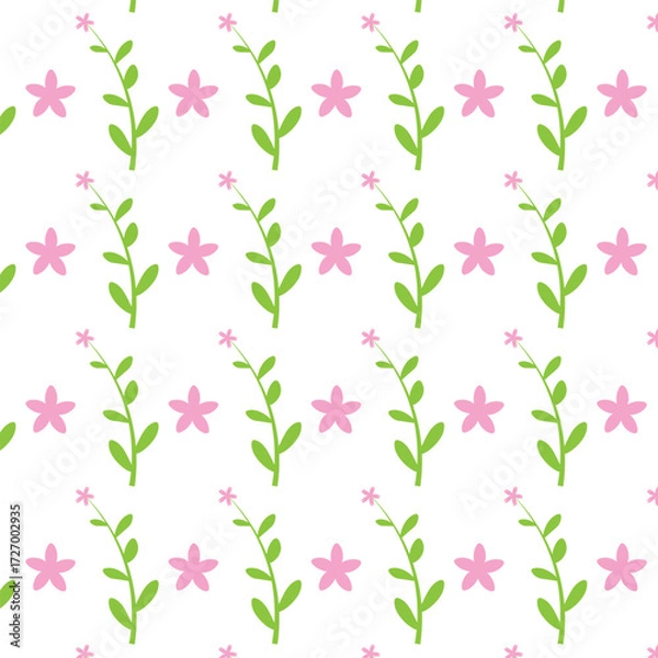 Obraz seamless pattern with pink flowers
