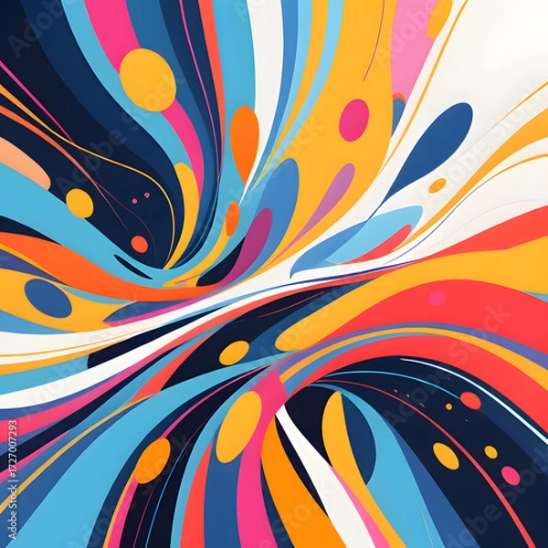 Fototapeta A vibrant and dynamic abstract background bursting with energy and movement