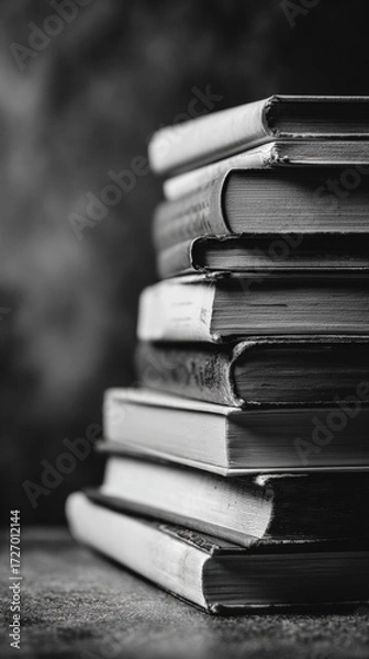 Fototapeta Minimalist Vertical Book Stack