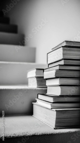 Fototapeta Ascending Spaced Step Stack