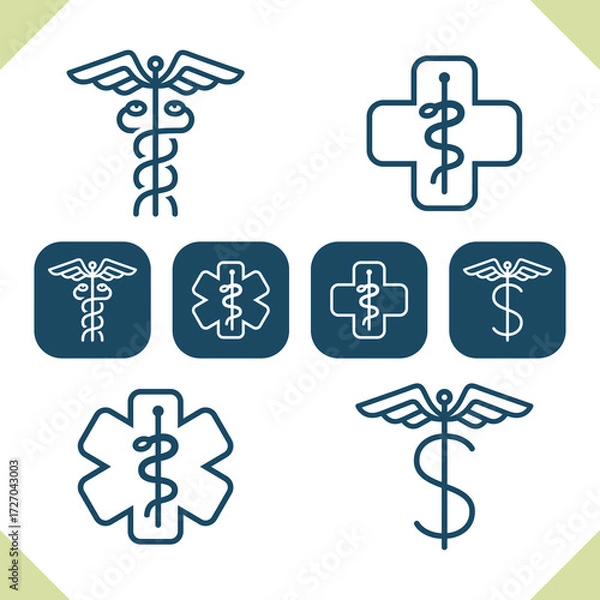 Fototapeta Pharmacy Icons