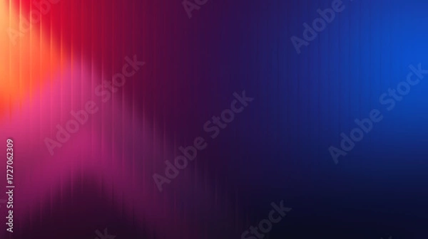 Fototapeta Dynamic gradient background with vibrant neon light streaks and subtle vertical lines creating a modern, energetic atmosphere perfect for digital design.