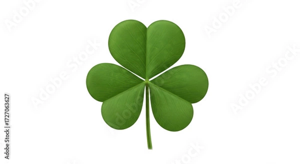 Obraz Isolated St Patrick's Day luck shamrock or clover spring symbol Irish festival parade