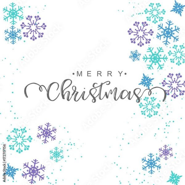Fototapeta Merry Christmas greeting card