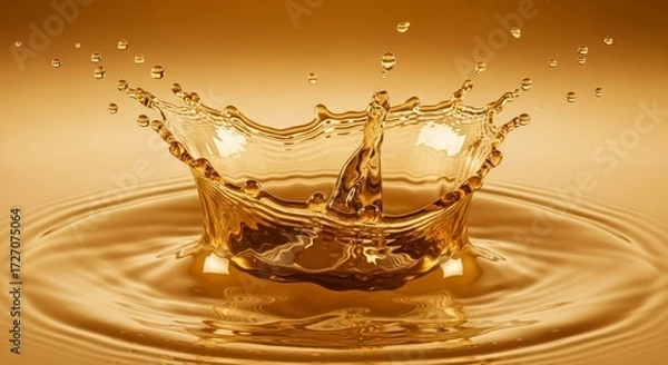Fototapeta A captivating of a water crown splash, showcasing the beauty of liquid dynamics