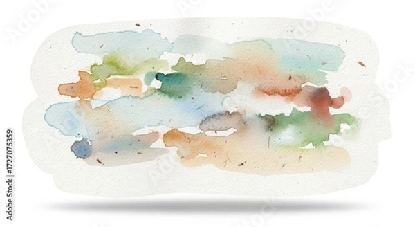 Fototapeta Abstract watercolor artwork, with colorful brushstrokes and soft textures, symbolizing creativity, art, and design elements