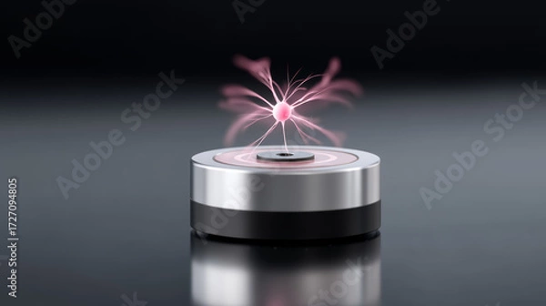 Fototapeta Charging device spark sense of wonder and intrigue due to electromagnetic field