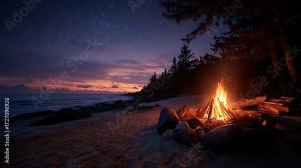 Obraz sunset in the mountains