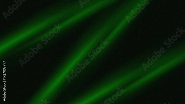 Fototapeta Abstract green lines of neon lights and shadows