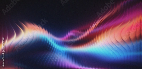 Obraz Experience the mesmerizing dance of vibrant light waves, perfect for modern backgrounds, creative projects, and adding a touch of abstract artistry to your designs