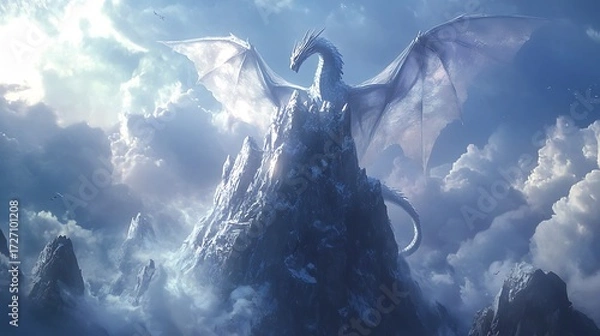 Obraz blue sky and clouds