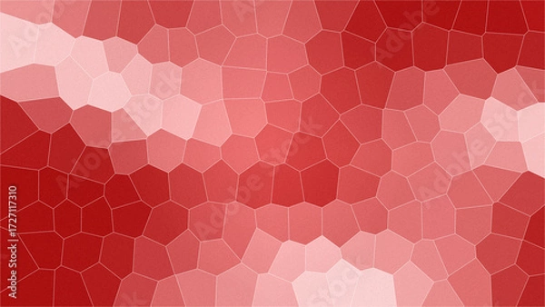 Fototapeta Red and white polygonal mosaic