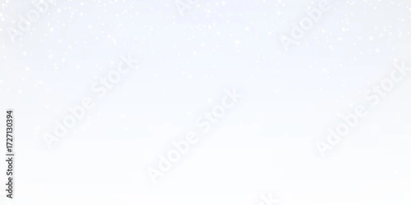 Fototapeta A beautiful, serene backdrop of gently falling snowflakes against a vibrant and clear blue sky above
