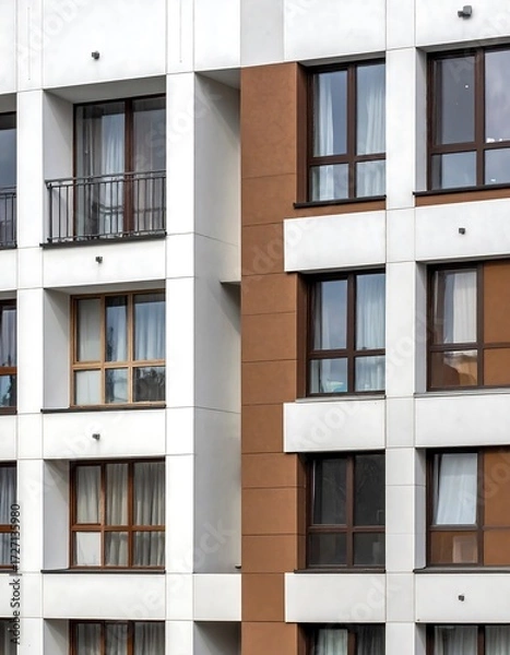 Fototapeta Modern apartment building facade (1)