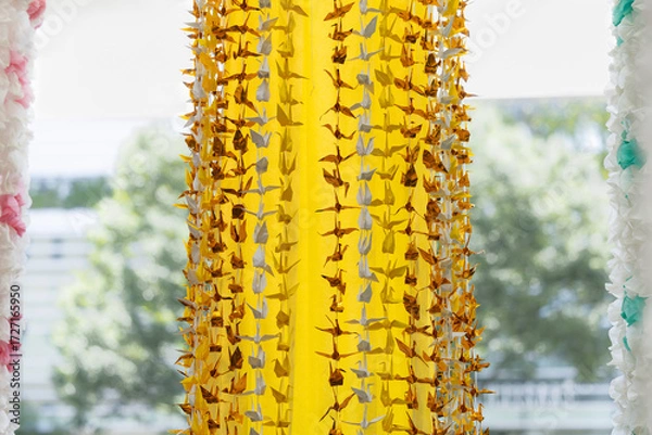 Fototapeta 仙台七夕まつり　仙台七夕の七夕飾り千羽鶴