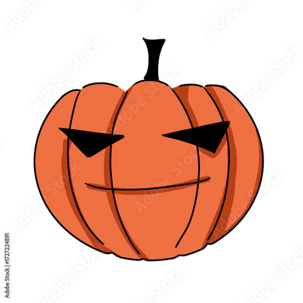 Obraz halloween pumpkin on a white background