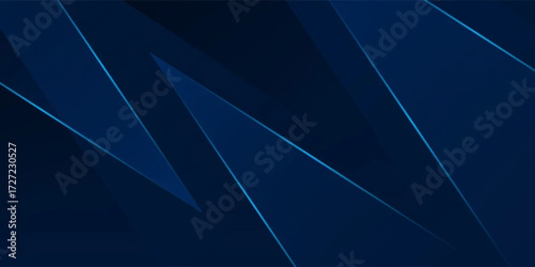Fototapeta Abstract futuristic dark blue background with light and shadow. Eps10 vector