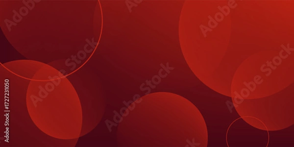 Fototapeta Abstract dark red geometric circle pattern gradient illustration background. 3d look and simple pattern. Cool design and luxury. Eps10 vector