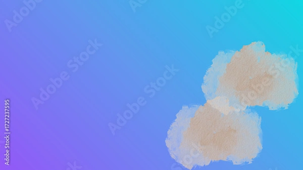 Fototapeta Gradient sky with soft clouds illustration for website header or presentation slide with pastel color palette