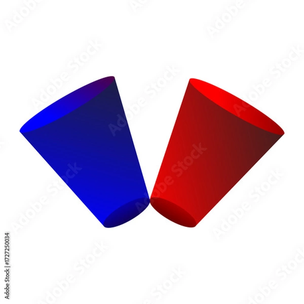 Obraz red and blue cup