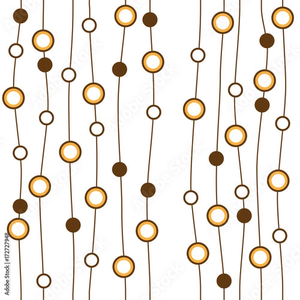 Obraz Seamless abstract geometric background. Circles threaded on a string.