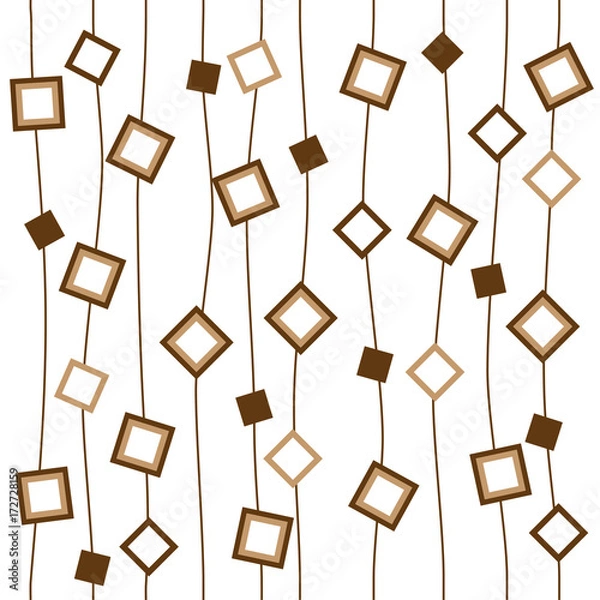 Obraz Seamless abstract geometric background. Diamonds threaded on a string.