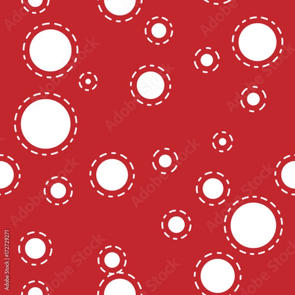 Obraz Abstract seamless background design texture with circle round lady-bird elements. Creative vector endless pattern with small shapes ladybug circles.