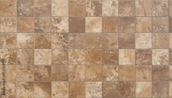 Fototapeta Beige square tiles,  repeating pattern