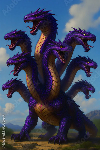 Obraz 多頭のドラゴン ヒュドラ