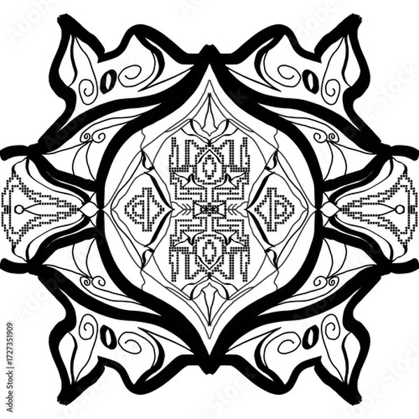 Fototapeta Abstract Tribal Mandala Pattern