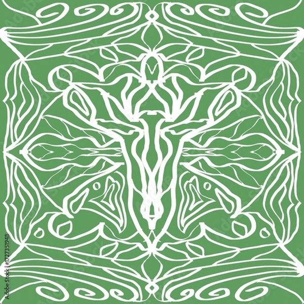 Fototapeta Green Celtic Knot Inspired Pattern