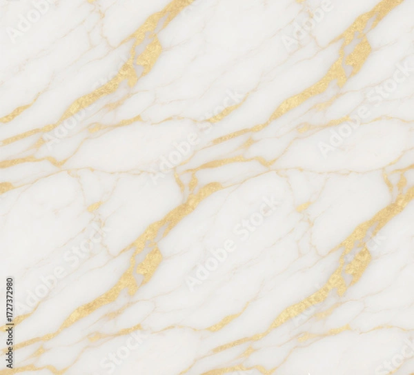 Obraz White and Gold Marble Texture Background