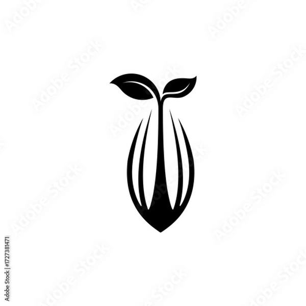 Fototapeta simple cocoa logo design vector icon