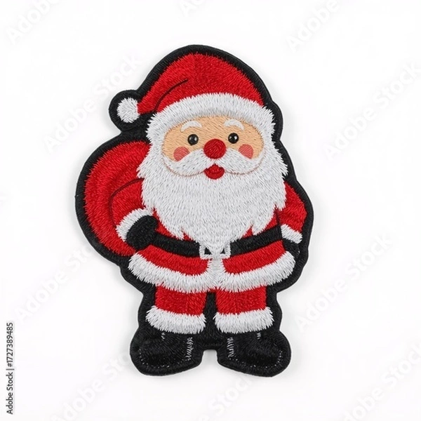Obraz PatchSantaClausChristmas, PatchEmbroidery, PatchSewing, PatchApplique, PatchTextile, PatchFabric, PatchYarn, PatchThread, PatchStitching, PatchWeaving, PatchHandmade, PatchCraft, PatchNeedlework, Patc