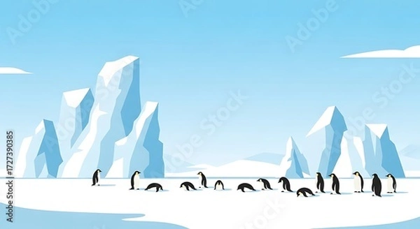 Obraz Penguins on Ice. (6)